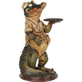 Crocodile Butler with Tray 39"