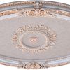 French Blanco Oval Chandelier Ceiling Medallion