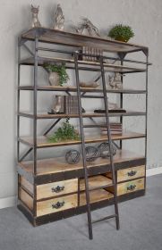 Large Industrial Shelf with an 80-Inch-Tall Ladder