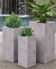 Tiempo Purple Brown Planters Set of 3