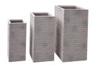Tiempo Purple Brown Planters Set of 3