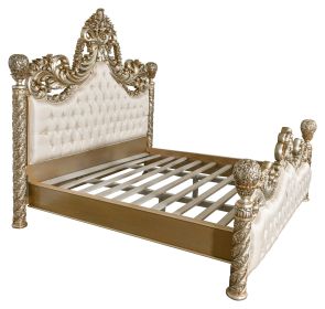 Platine Grand Carved King Bed