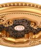 Gold and Brown Leaf Clover Round Ceiling Medallion 23.5