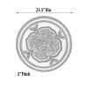 Gold and Brown Leaf Clover Round Ceiling Medallion 23.5