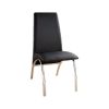 Glenview Contemporary Side Chair, Black Finish Set Of 2