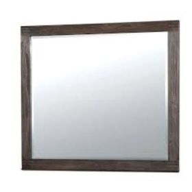Rexburg Transitional Style Mirror, Dark Gray