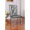 Sarina Contemporary Side Chair, Silver Gray Finish, Set of 2