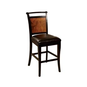 Salida II Transitional Counter Height Chair Withpu Seat, Black & Antique Oak Finish