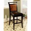 Salida II Transitional Counter Height Chair Withpu Seat, Black & Antique Oak Finish
