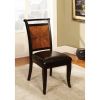 Salida I Transitional Side Chair, Black & Antique Oak Finish, Set of 2