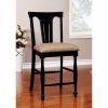 Sabrina Cottage Counter Height Chair With fabric Cushion, Tan & Black, Set of 2
