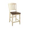 Harrisburg II Cottage Counter Height Chair, White & Dark Oak Finish, Set of 2