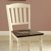 Harrisburg II Cottage Counter Height Chair, White & Dark Oak Finish, Set of 2