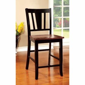 Dover II Transitional Counter Height Chair With wooden Seat, Set of 2