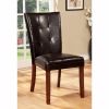 Elmore Contemporary Side Chair With Dark Brown, Antique Oak Finish, Set of 2