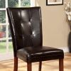 Elmore Contemporary Side Chair With Dark Brown, Antique Oak Finish, Set of 2