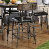 MULLANE Industrial Counter Height Chair, Gray, Set of Two