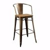Cooper II Industrial Counter Height Chair, Natural Elm Finish, Set Of 2