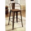 Cooper II Industrial Counter Height Chair, Natural Elm Finish, Set Of 2