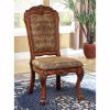 Medieve Traditional Side Chair, Antique Oak Finish, Set Of 2