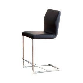 Lodia II Contemporary Counter Height Chair With Black Pu, Set of 2