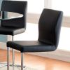 Lodia II Contemporary Counter Height Chair With Black Pu, Set of 2
