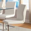 Lodia I Contemporary Side Chair, White, Set of 2