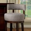 Lynsey Contemporary 29"Barstool With linen Cushion, Light Gray Finish, Set of 2
