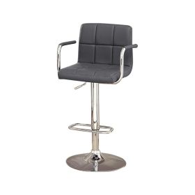 Corfu Contemporary Bar Stool With Arm In Gray