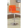 Corfu Contemporary Bar Stool With Arm In Orange
