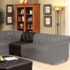 Stanford II Traditional Sofa Armless Chair, Brown Leatherette