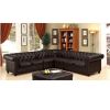 Stanford II Traditional Sofa Armless Chair, Brown Leatherette