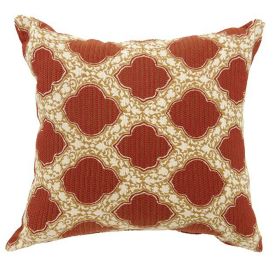 ROXY Contemporary Small Pillow With pattern Fabric, Red Finish, Set of 2