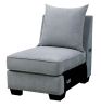 Skyler II Traditional Armless Chair, Gray Finish