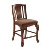 Johannesburg Traditional Counter Height Chair, Brown Cherry, Set of 2