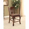 Johannesburg Traditional Counter Height Chair, Brown Cherry, Set of 2