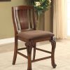 Johannesburg Traditional Counter Height Chair, Brown Cherry, Set of 2