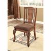 41 Inch Wood Dining Chair, Traditional, Slatted Backrest, Set of 2, Brown