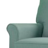 Belem Transitional Accent Chair With blue Flax Fabric