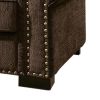 Rydel Transitional Single Chair, Brown