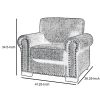 Rydel Transitional Single Chair, Brown