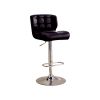 Kori Contemporary Bar Chair, Black Finish