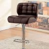 Kori Contemporary Bar Chair, Brown Finish