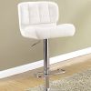 Kori Contemporary Bar Chair, White Finish