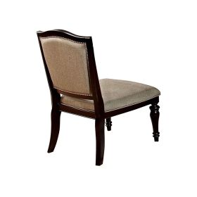 Harrington Transitional Side Chair, Brown Finish, Set of 2
