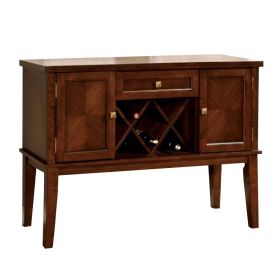 Hillsview I Transitional Style Server, Brown Cherry