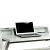 Sleek Contemporary Desk With Cross Legs, White