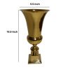24 Inches Aluminum Vase with Pedestal Base, Gold