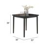 Gaucho 5 Piece Pack Counter Height Set, Black