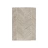 Kaye 10 x 7 Modern Area Rug, Soft Fabric Dotted Gray Brown Chevron, Large
